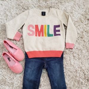 Girls Gap smile sweater